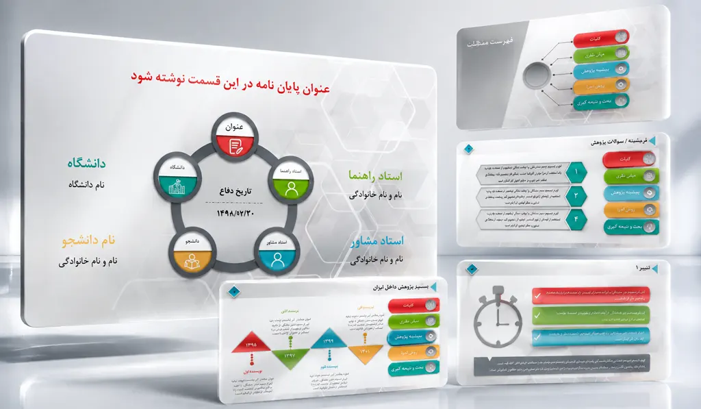 قالب آماده پایان نامه پاورپوینت مدرن طوسی - جذاب و کاربردی