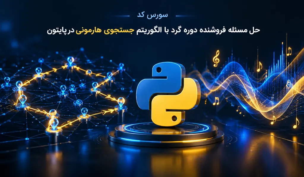 سورس کد حل مسئله فروشنده دوره گرد با الگوریتم جستجوی هارمونی در پایتون 6 سورس کد حل مسئله فروشنده دوره گرد با الگوریتم جستجوی هارمونی در پایتون- تصویر درخت سبز و لوگو پایتون درج شده است.
